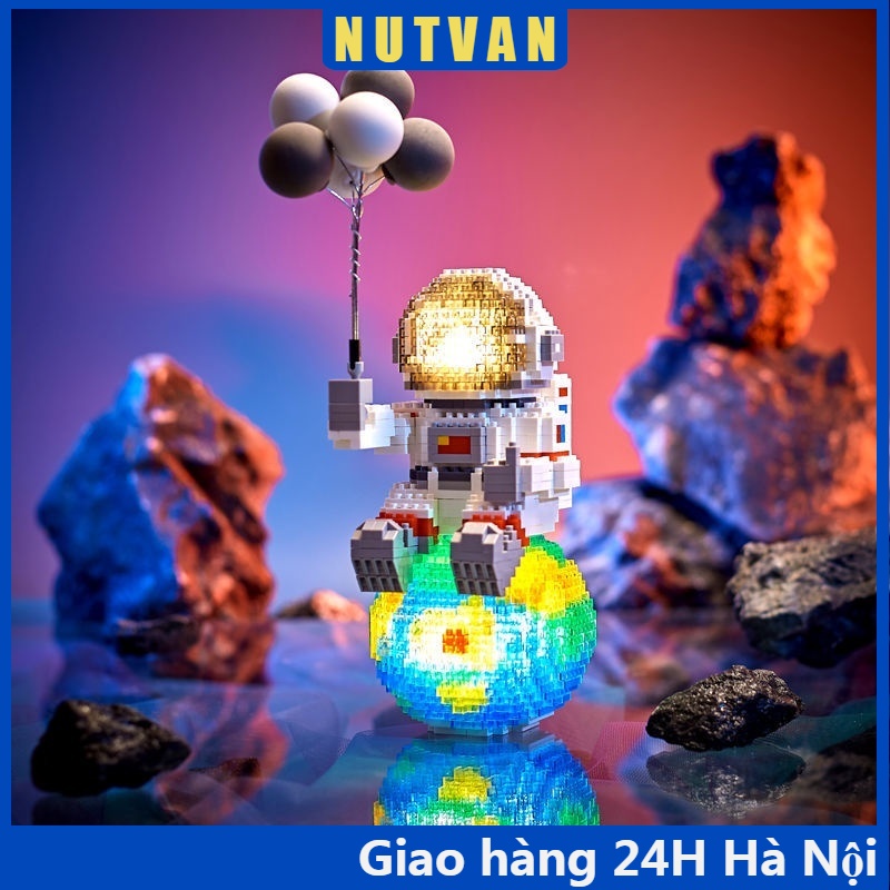 Bộ Đồ Chơi Ráp Mô Hình Sáng Tạo Dành + đèn LED + đế gỗ+đồ chơi ghép khối Có thể được lắp ráp bằng tay