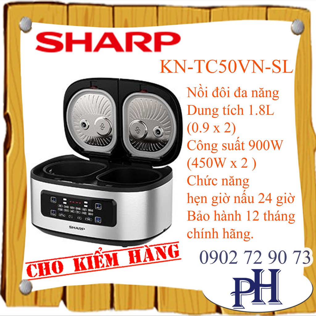 Nồi đôi đa năng Twin Cooker Sharp KN-TC50VN-SL | BigBuy360 - bigbuy360.vn