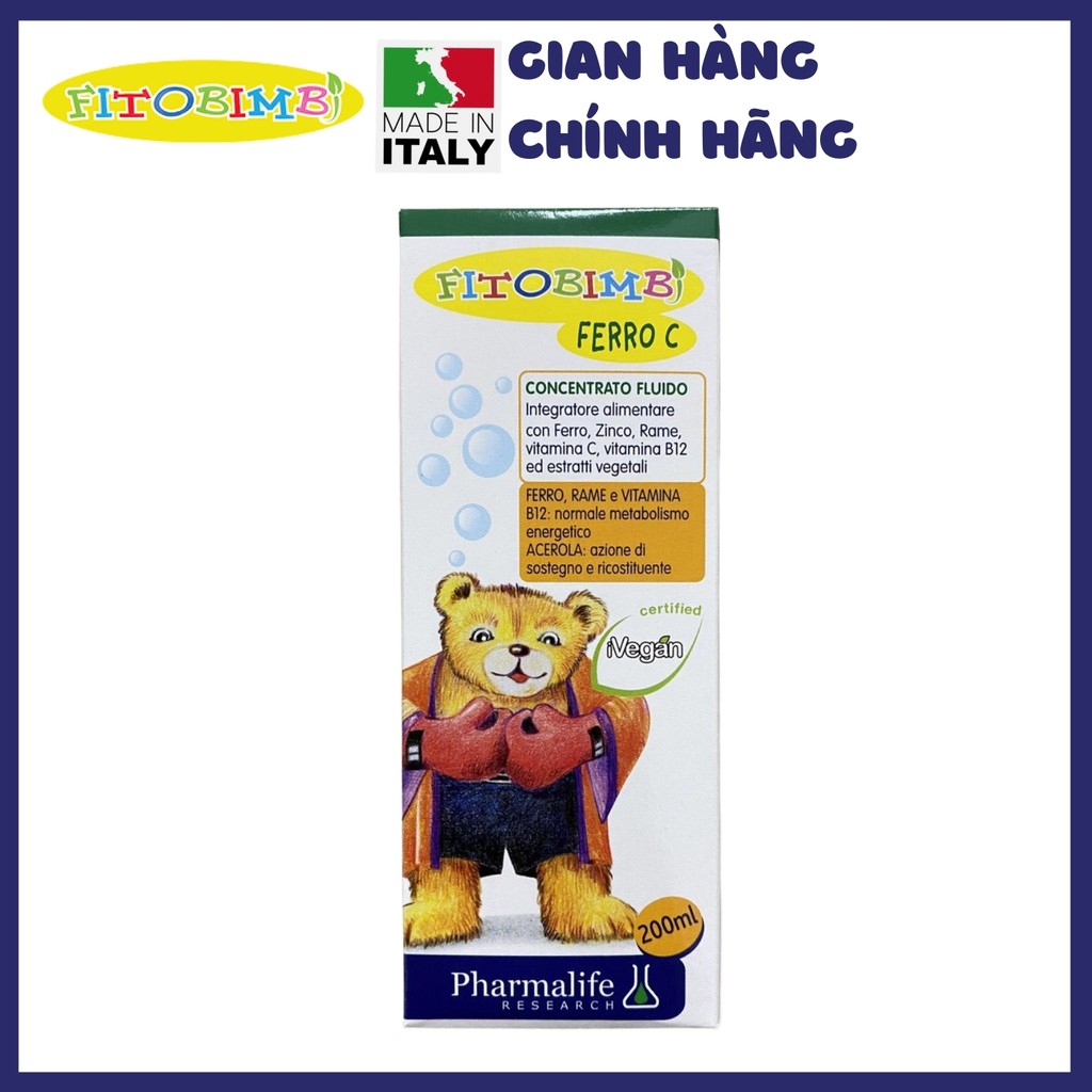 FITOBIMBI FERRO C - Hỗ trợ bổ sung Sắt, Kẽm, Vitamin C cho bé