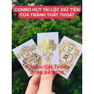 Bộ 3 linh phù hút lộ giữ lộc dán điẹn thoại - đã chú