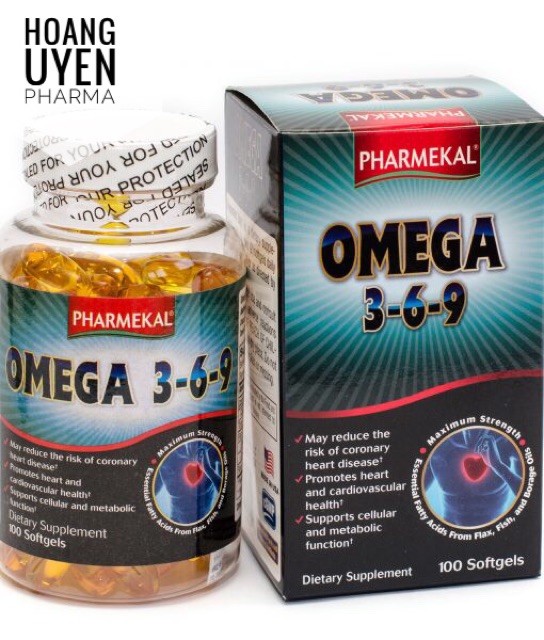 Viên dầu cá Omega 369 Pharmekal - Hộp 100 viên (Omega 3-6-9)