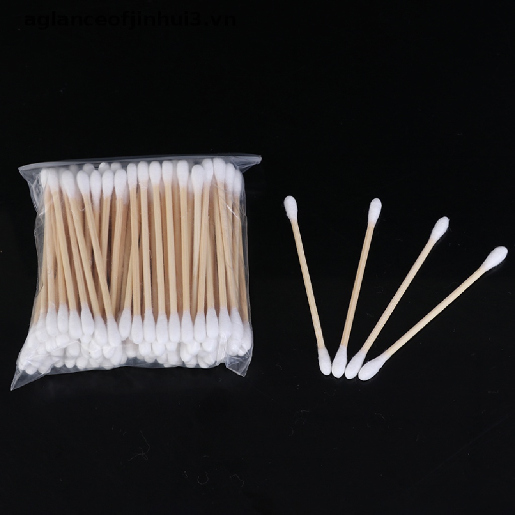 Set 100 Tăm Bông Cotton Hai Đầu Sử Dụng Một Lần Tiện Lợi