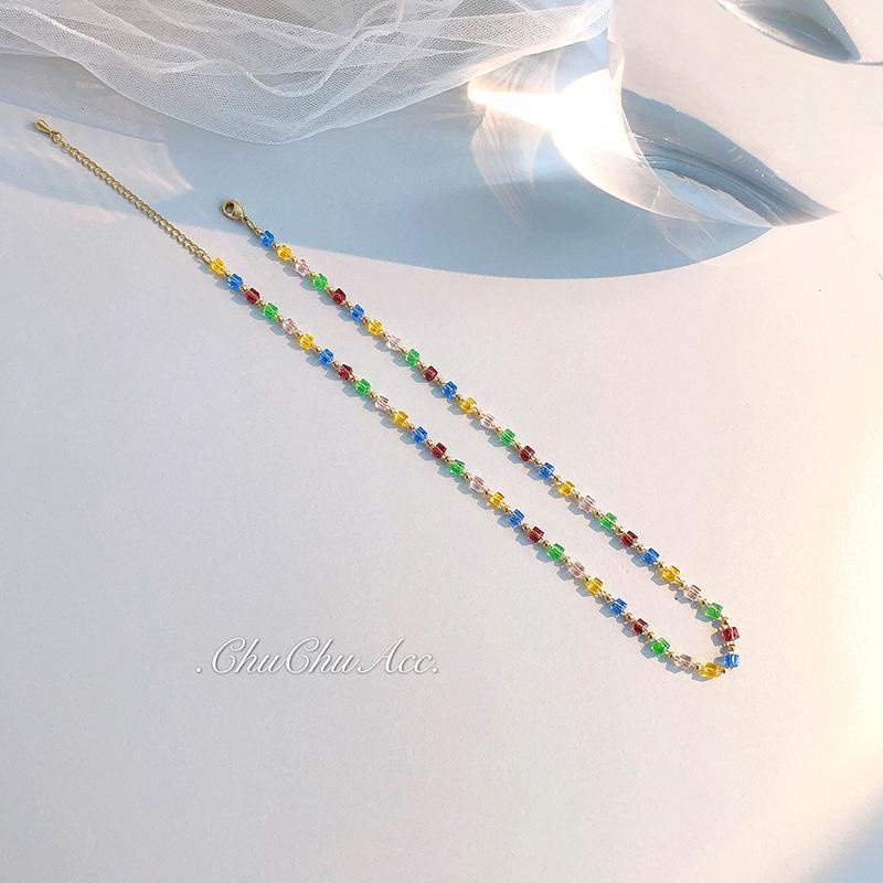 Vòng cổ choker màu đơn giản kiểu 2021 cho nữ