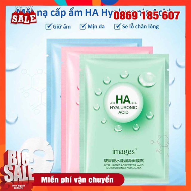 Mặt Nạ Dưỡng Trắng Da Mụn Cấp Ẩm Kiểm Soát Dầu HA Images Nội Địa Trung 25ml