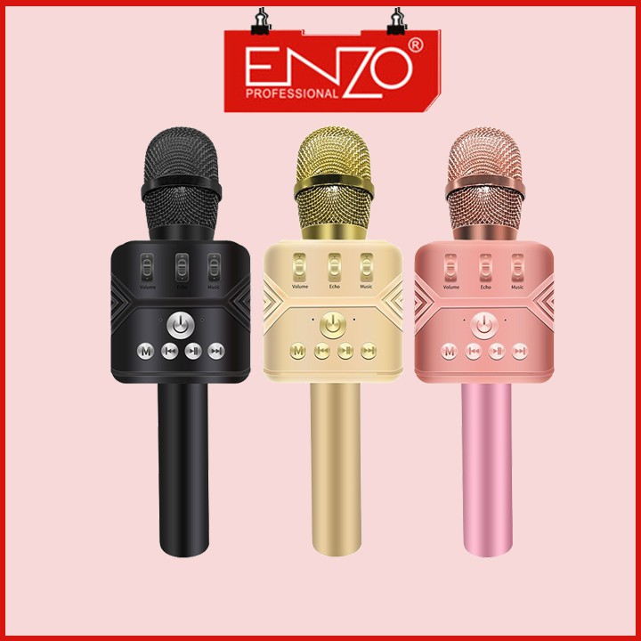 Micro Không Dây Karaoke Bluetooth Âm Thanh Cực Trong, Loa Lớn, Hát Hay Như Ca Sĩ Chuyên Nghiệp tại ENZO PRO