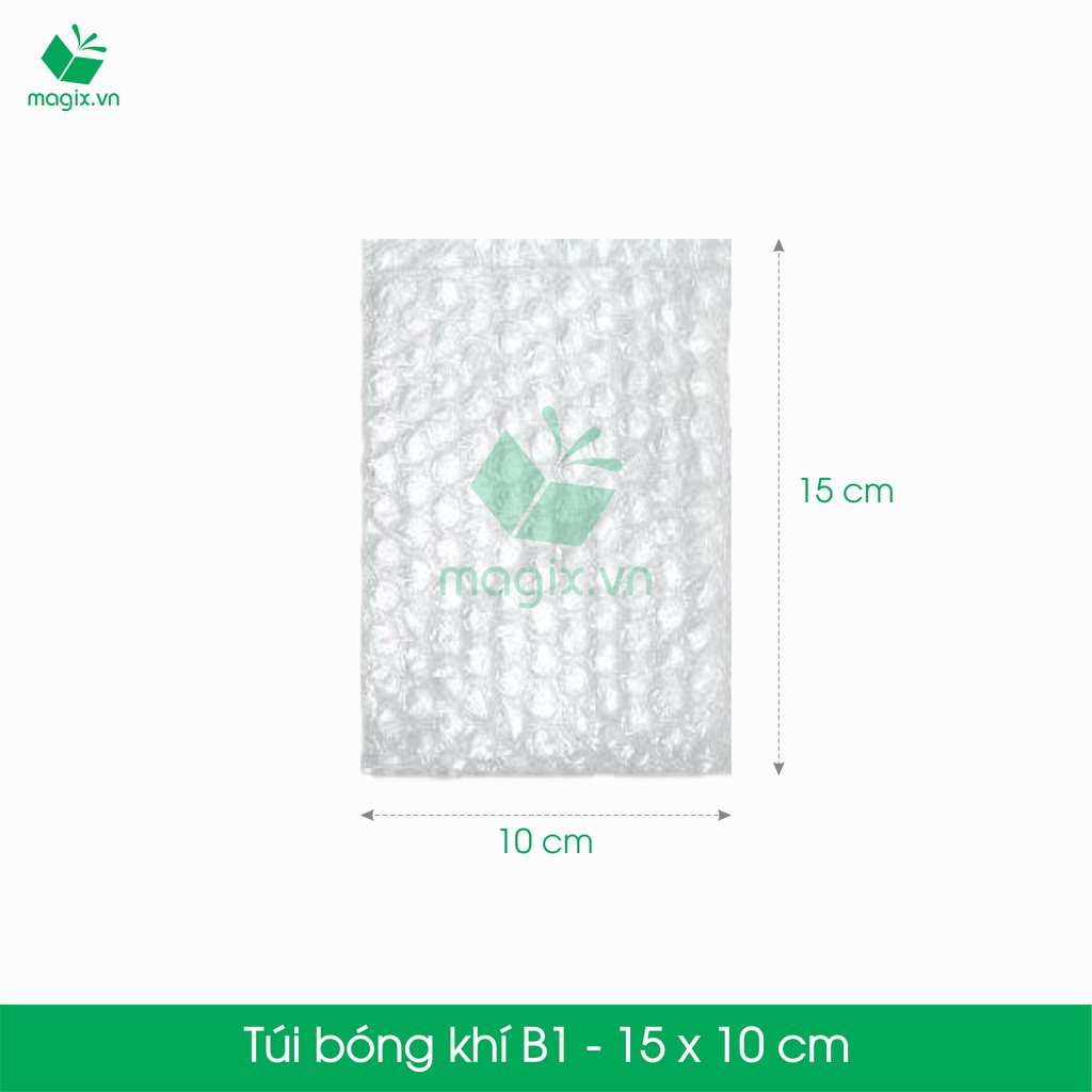 B1 - 15x10 cm - 25 Túi bóng khí, xốp hơi, xốp nổ đóng hàng