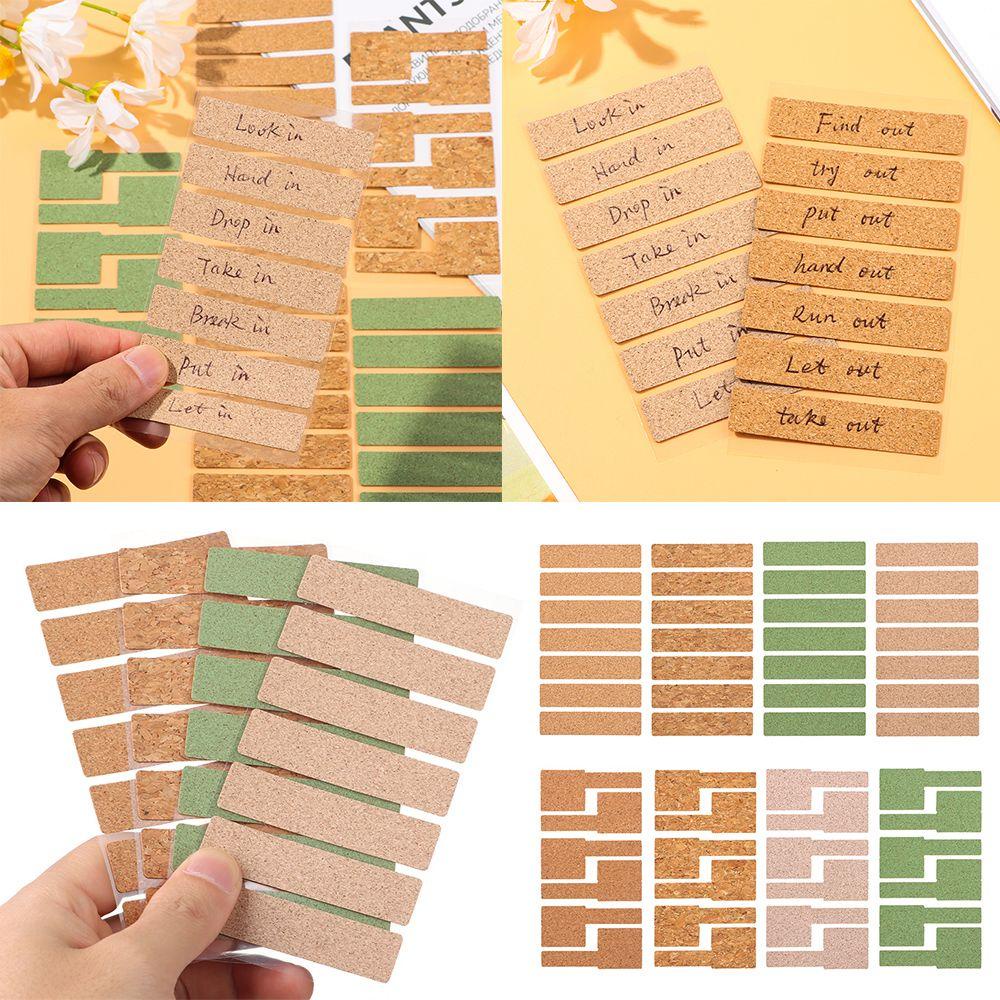 PISTA 1 Bộ Nhãn Dán Phân Loại Bằng Gỗ Chống Thấm Nước Cho Nhà Bếp