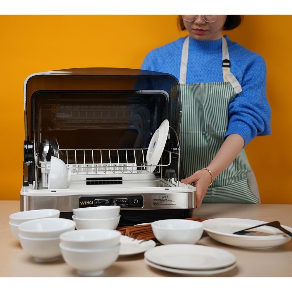 Máy khử trùng sấy khô bát đĩa đũa thìa dao thớt Winci KWC-UV007 Win-K7 bằng tia UV, dung tích 32L-45L bảo hành 24 tháng