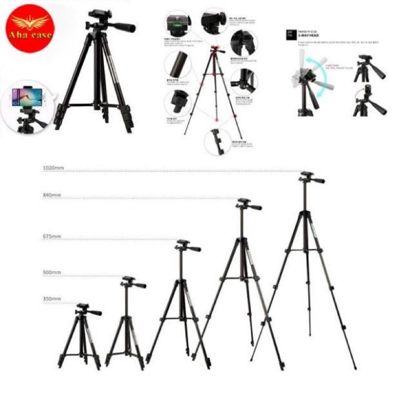 GẬY CHỤP ẢNH 3 CHÂN TRIPOD KÈM ĐIỀU KHIỂN BLUETOOTH