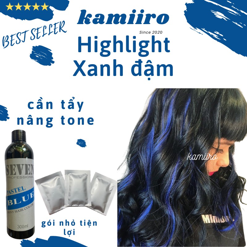 [BLUE] thuốc nhuộm highlight - nhuộm tóc hidden kamiiro