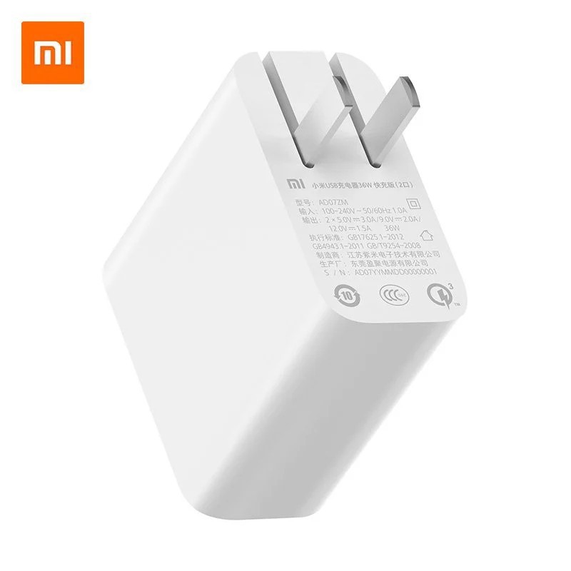 Củ sạc nhanh 2 usb Xiaomi 36w - Bảo Hành Chính Hãng