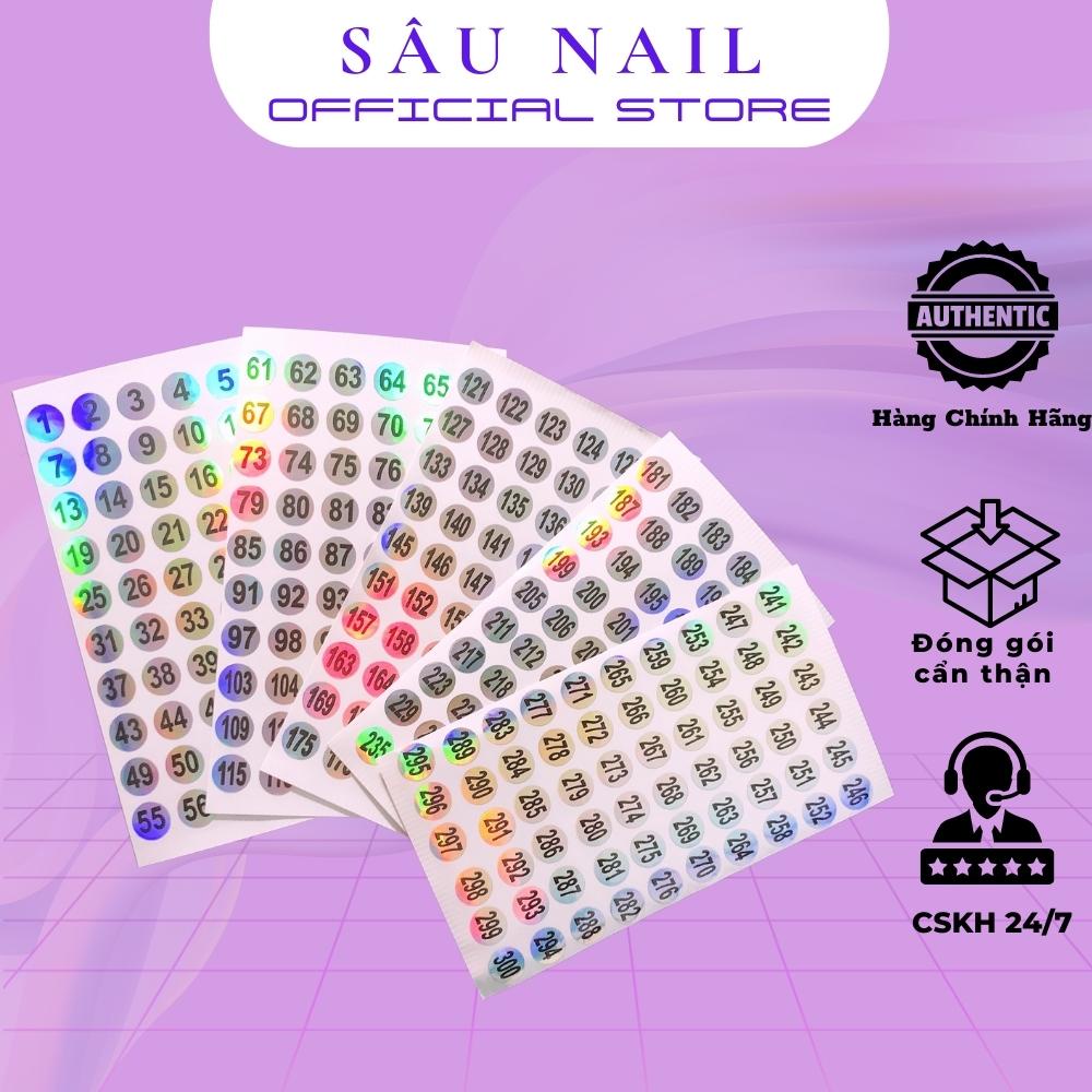 Tem Số Dán Chai Sơn - Tem Decal Bảy Màu Dán Số Thứ Tự