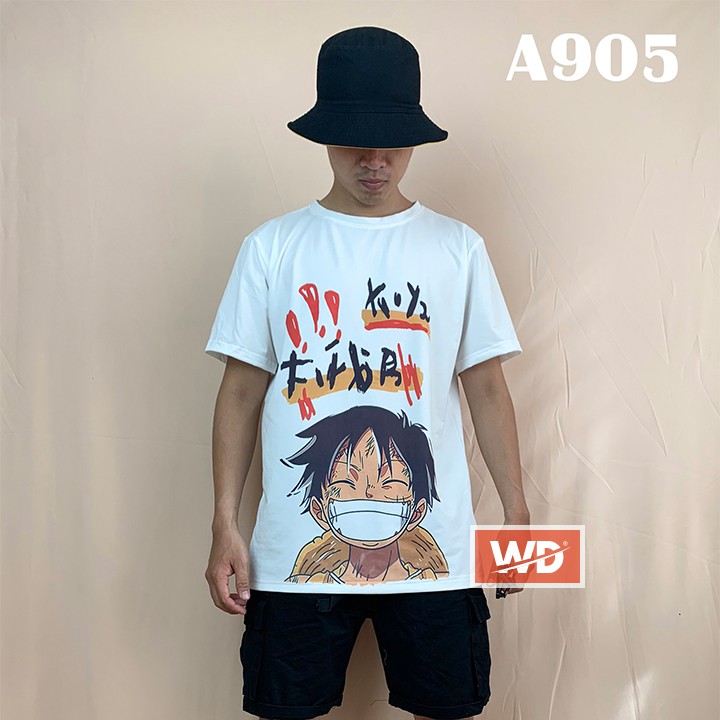 [QUÀ LÀ VÒNG TAY] Áo thun nam onepiece Wado in hình anime manga nhân vật Luffy trong One piece mã a905