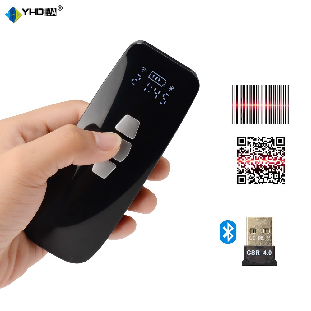 Máy quét mã vạch mini bỏ túi YHD 3200DB 2D - Máy đọc mã QRcode hỗ trợ kết nối Bluetooth dùng trên Điện thoại, Laptop, PC