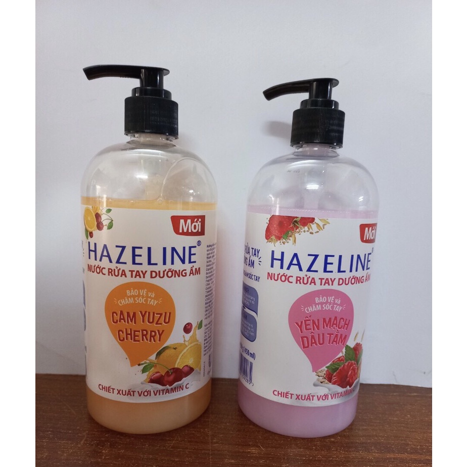 Nước rửa tay bảo vệ dưỡng ẩm Hazeline chai 450ml