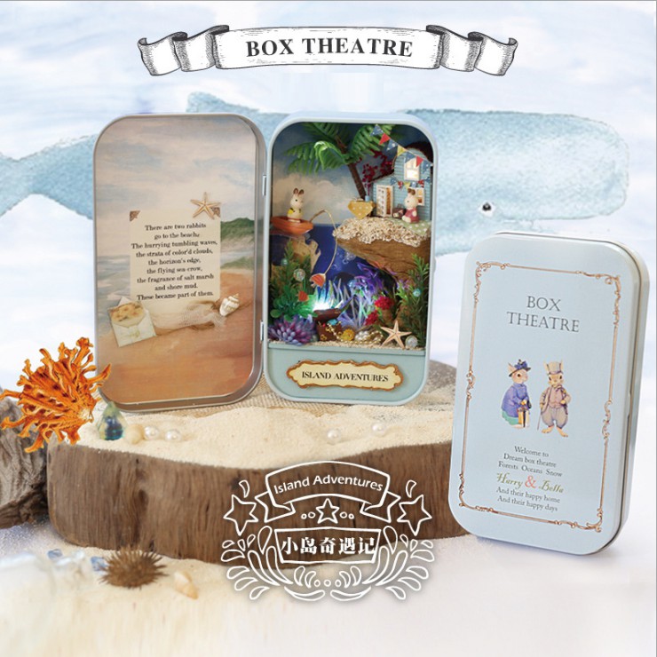 Mô hình nhà DIY Doll House Box Theatre ( Q001 - Q003 ) Kèm Bộ dụng cụ và Keo dán