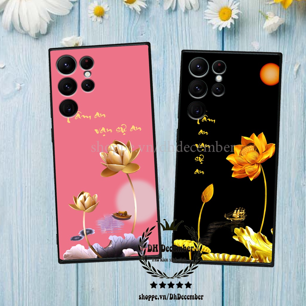 Ốp lưng Samsung Galaxy S22 ULTRA in hình thư pháp tâm an vạn sự an ,mã đáo thành công SIÊU CHẤT