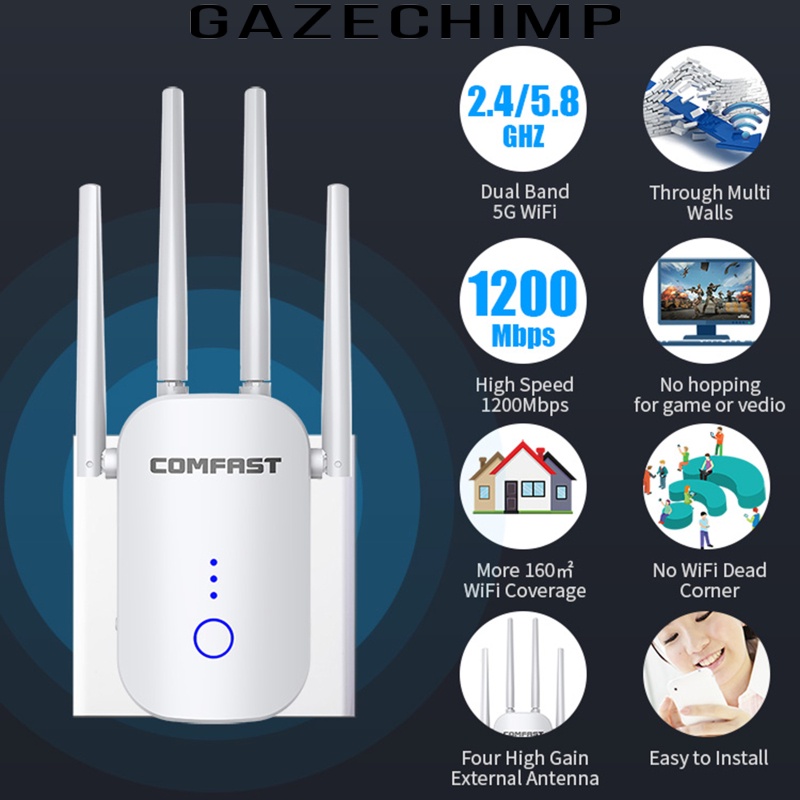 Thiết Bị Khuếch Đại Tín Hiệu Wifi 1200mbps 2.4g 5g | BigBuy360 - bigbuy360.vn