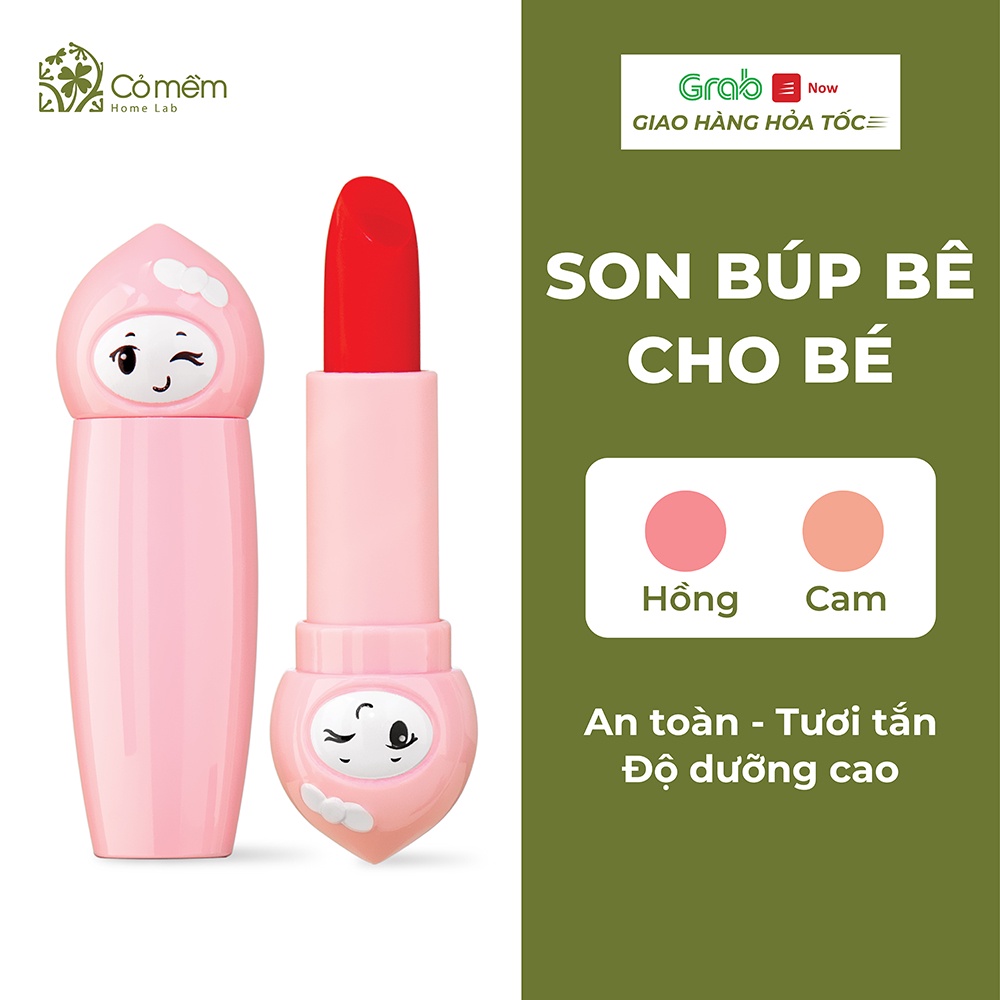 Bộ Son Môi Cho Bé - Son Dưỡng Môi  Và Son Màu - Son Cho Bé - Son Cỏ Mềm - An Toàn Cho Bé Cỏ Mềm