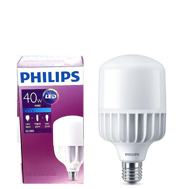 Bóng đèn Led trụ TForce Core HB 40W E27 Philips trắng, vàng