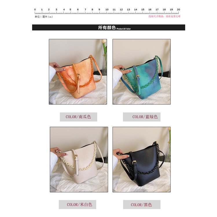 Túi Đeo JASMIN NOIR Chéo Da PU Phối Dây Xích Thời Trang Nữ Cao Cấp