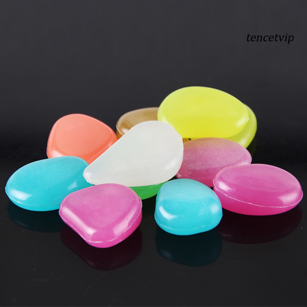 Set 10 viên đá dạ quang dùng trang trí bể cá