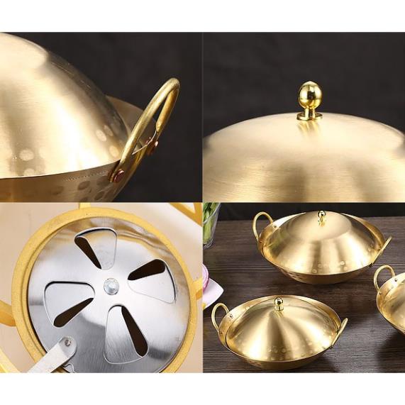 Bộ bếp cồn nồi chảo đồng nguyên chất cho nhà hàng Port PO108.