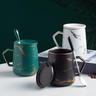 Cốc cafe sứ họa tiết vân đá sang chảnh