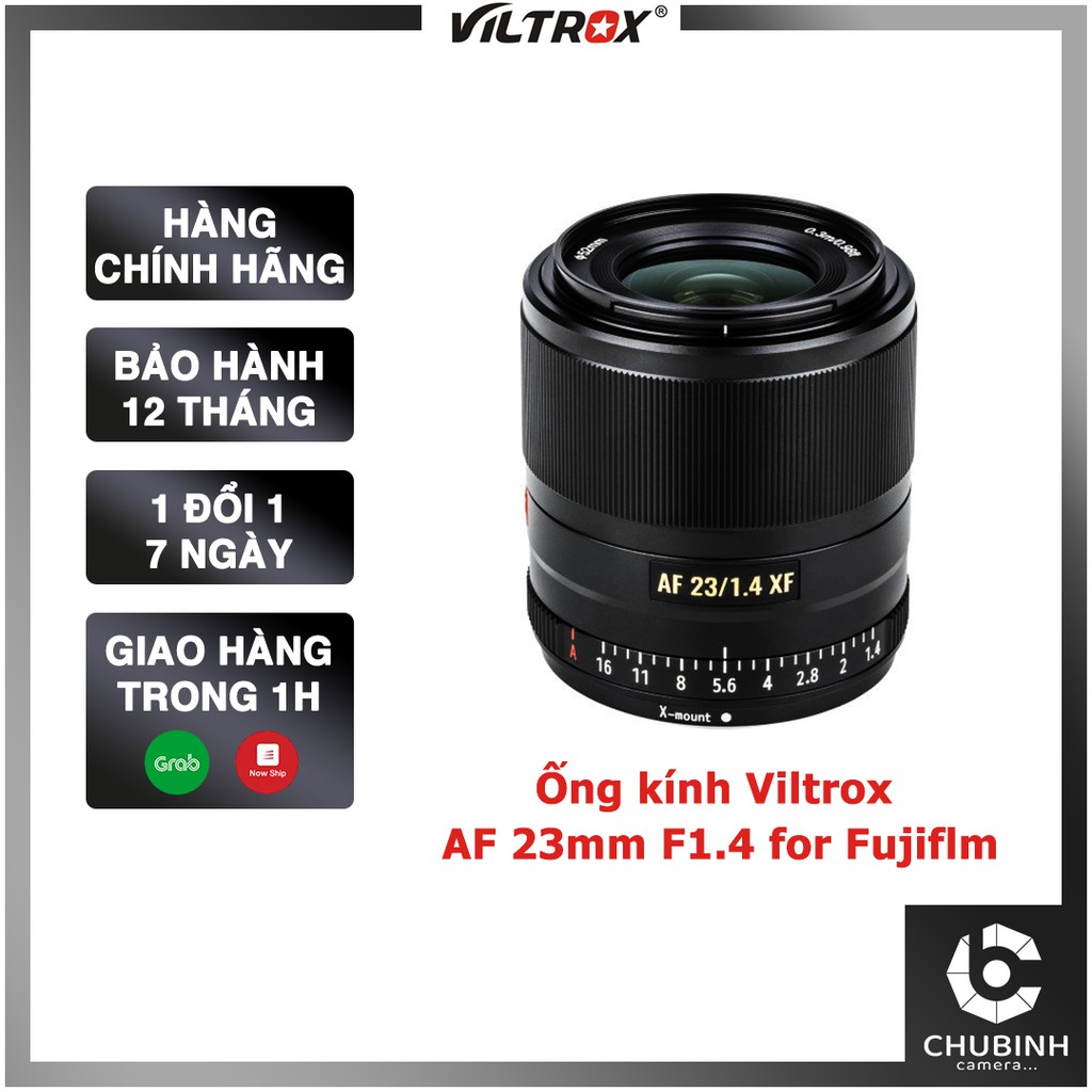 [Tặng Mũ Fuji] Ống kính Viltrox 23mm f/1.4 STM ED IF cho Fujifilm X (AF 23mm F1.4) | Chính hãng