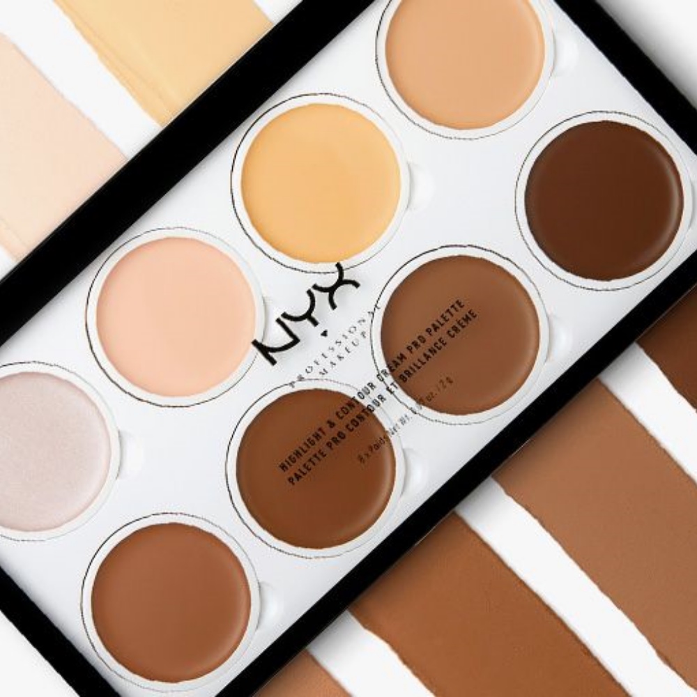 Bảng phấn tạo khối NYX Highlight &amp; Contour Pro Palette trang điểm tự nhiên (21.6g)