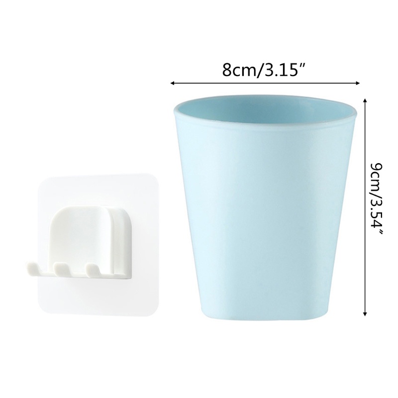 Giá Đỡ Bàn Chải Đánh Răng / Cốc Tự Dính 2 Ngăn Phong Cách Bắc Âu