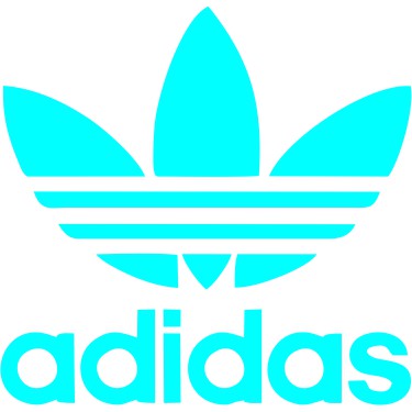 Logo adidas 3 lá nhiều màu in trực tiếp lên vải bằng bàn ủi, bàn là