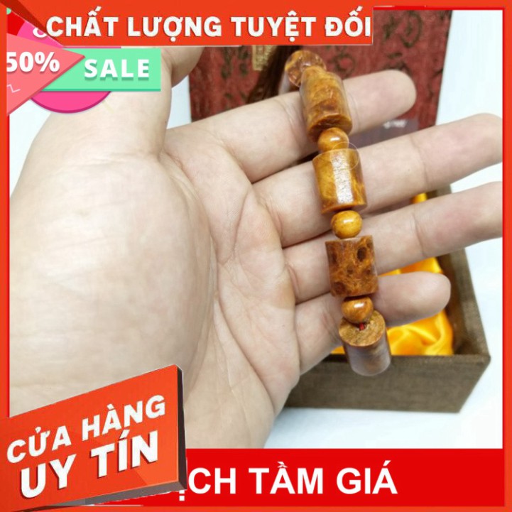 Vòng Tay Gỗ Huyết Long Nu Đốt Trúc, Vòng Tay Gỗ Phong Thủy, Vòng Gỗ Nam  Nữ [ Tặng Hộp Gấm Cao Cấp ]