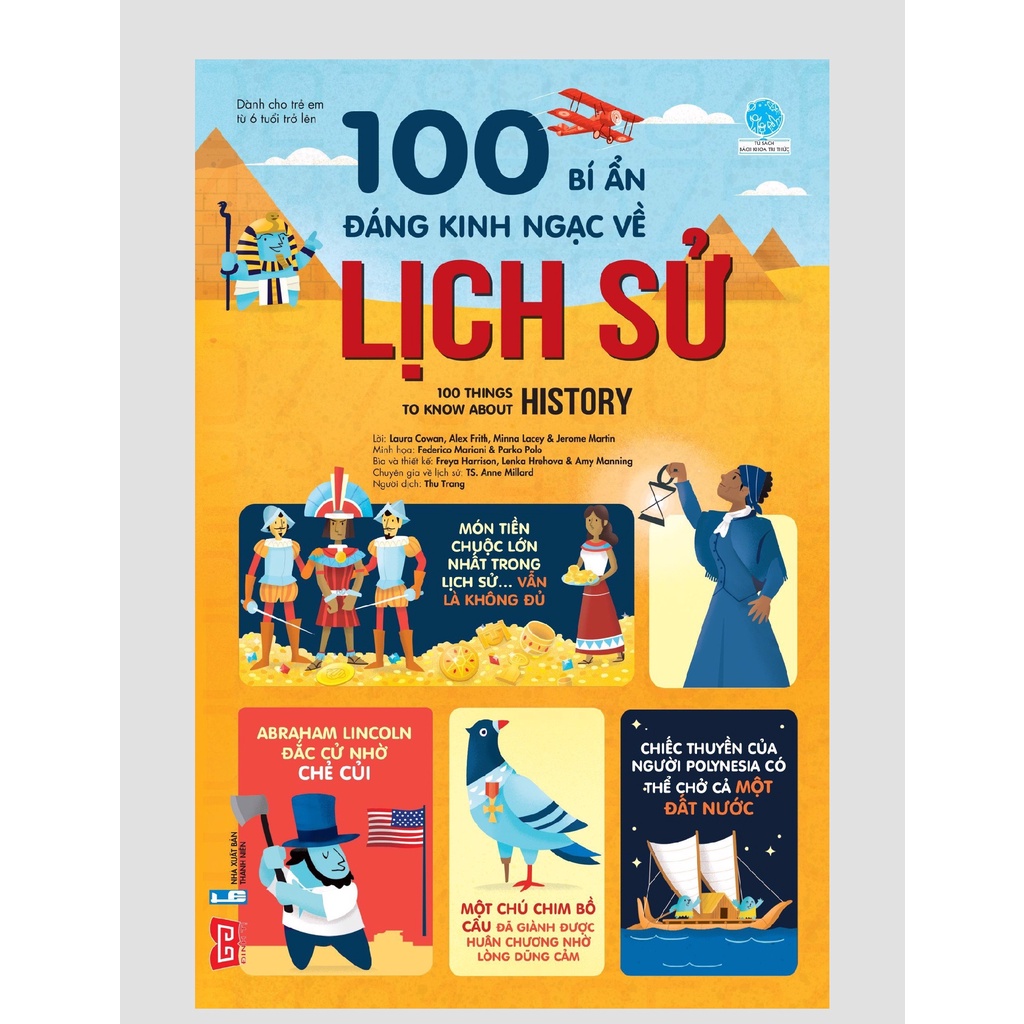 Sách - 100 bí ẩn đáng kinh ngạc về Lịch Sử (USBORNE - 100 things to know about the history)