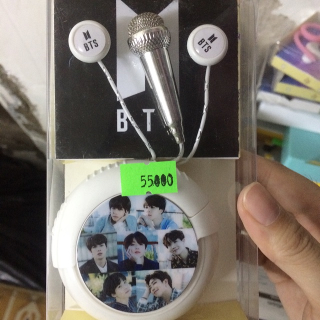 Tai nghe BTS loại mới có mic kèm hộp tròn