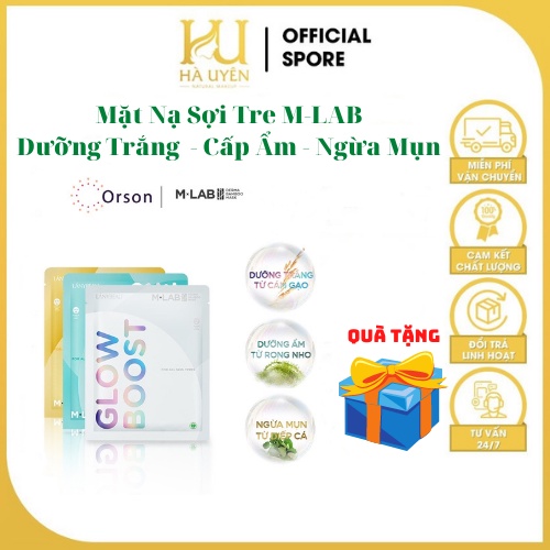 Mặt Nạ Sợi Tre M-LAB , Dưỡng Trắng Da , Căng Bóng , Cấp Ẩm Và Ngừa Mụn [ Chính - Hãng ]