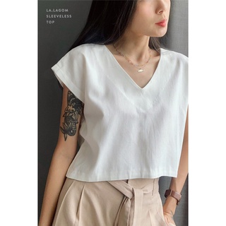 Áo Linen- Áo Cổ tim- Mẫu Basic-Chất Linen