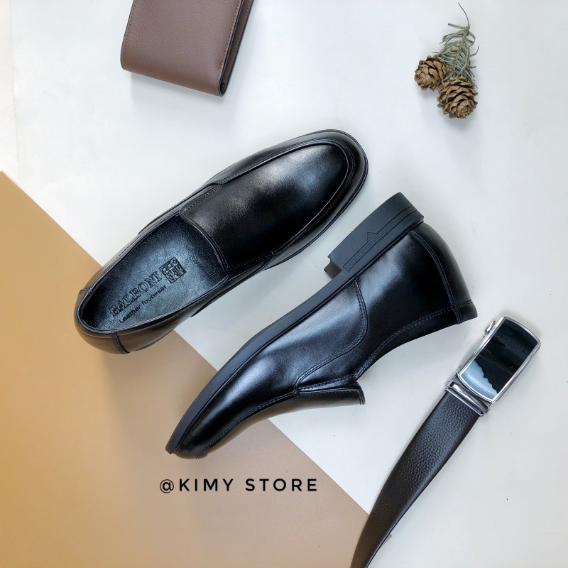 Giày lười nam độn đế da bò xuất khẩu cao cấp, giày tăng chiều cao 5cm cho nam da thật - Kimy Store | BigBuy360 - bigbuy360.vn