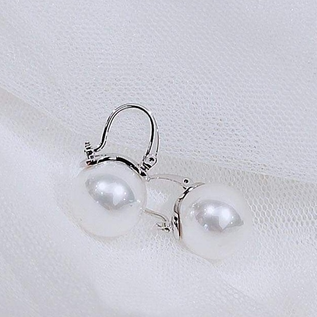 Bông tai bạc Van Jewelry V10101 Bông treo Ngọc Trai nhân tạo sang chảnh