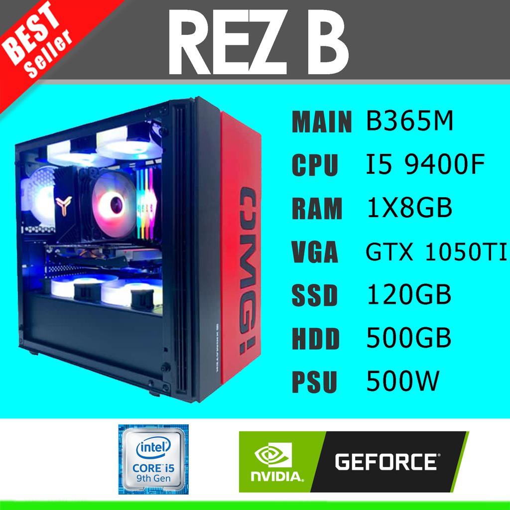 Pc gaming I5 9400F/MAIN B365M/RAM 8GB/GTX 1050TI/SSD 128GB + HDD 500GB/NGUỒN 500W/MÀN HÌNH SAMSUNG 32INCH | BigBuy360 - bigbuy360.vn
