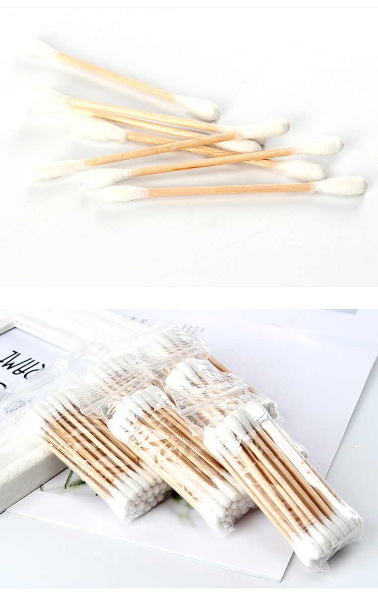 Disposable double head bamboo tampon stick