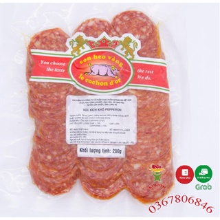XÚC XÍCH KHÔ PEPPERONI  - DRY PEPPERONI CẮT SẴN BAO 500G