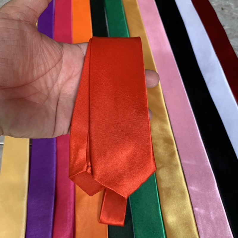 Cà vạt nam 5cm phi bóng đủ màu lựa chọn loại 1- Cavat kỷ yếu học sinh sinh viên 2021 GiangPKC