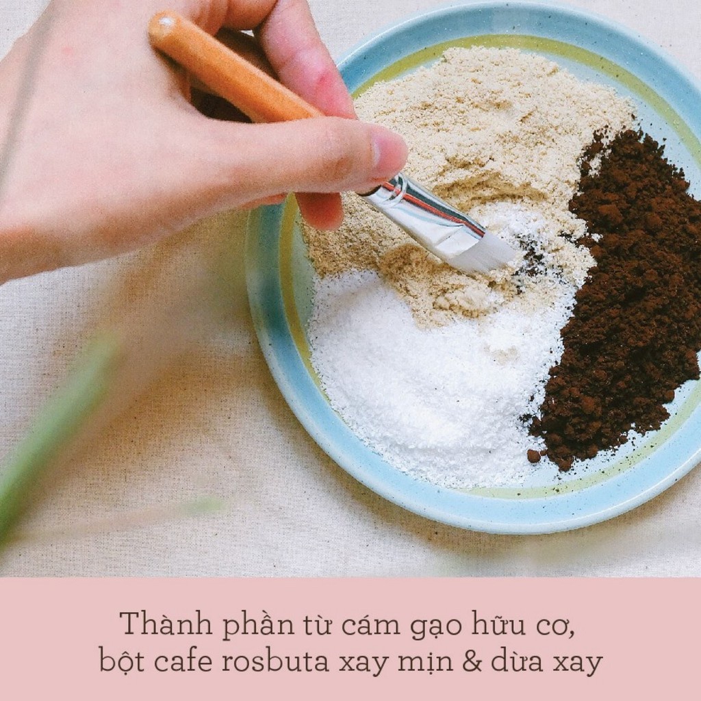 Tinh Cám Gạo Cafe Handmade - Trắng Da Tẩy Tế Bào Chết GIúp Sáng Mịn Da