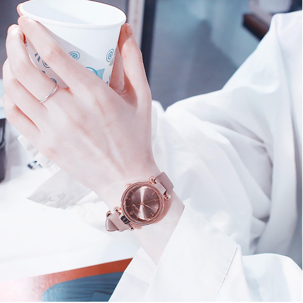 ĐỒNG HỒ NỮ DÂY DA CANDYCAT C245 MẶT SAO ĐÊM PHONG CÁCH HÀN QUỐC | BigBuy360 - bigbuy360.vn