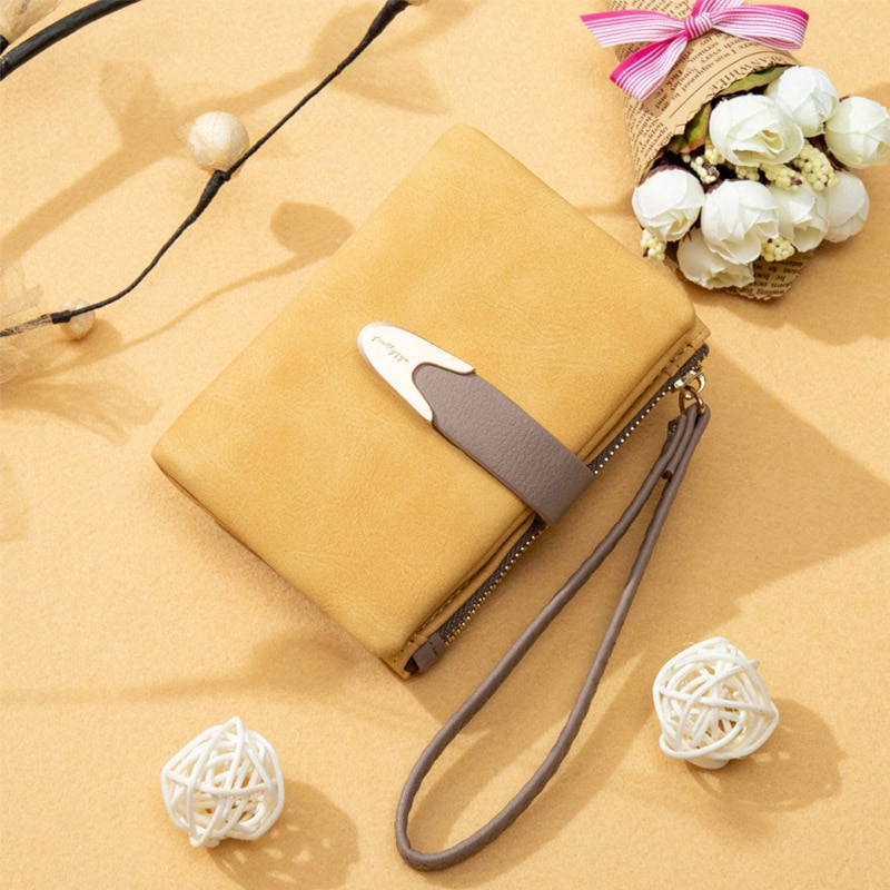 Ví Ngắn Bằng Da PU Xinh Xắn Hợp Thời Trang Cho Nữ