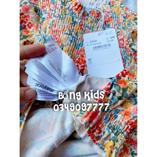 Váy Thu Smock Bé Gái Phủ Nhung MOR