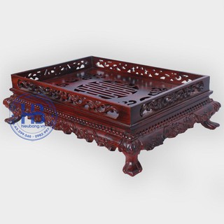 KHAY TRÀ GỖ CẨM ĐẦU RỒNG