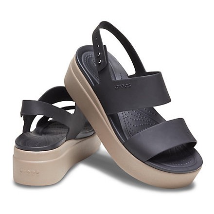 SANDAL BROOKLYN LOW WEDGE 5CM CHO NỮ MÀU ĐEN