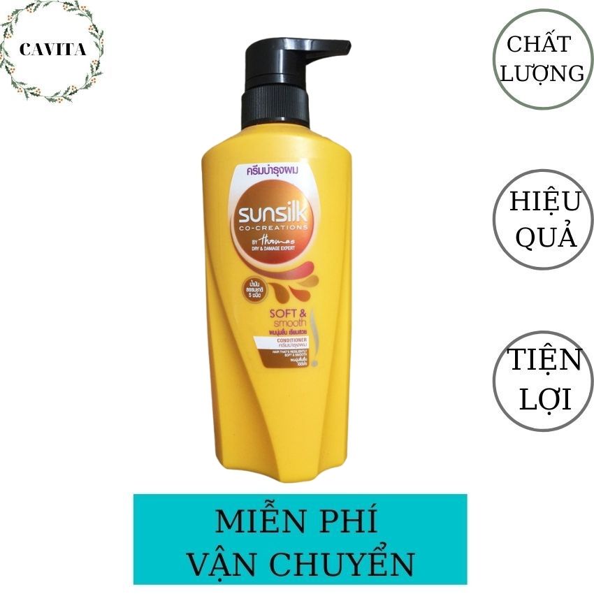 Dầu Gội Sunsilk Mềm Mượt 400ml-450ml Thái Lan CAVITA giúp nuôi dưỡng tóc dài, dày, óng mượt suốt ngày dài